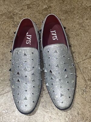 Silver Spike Prom Dress Shoes