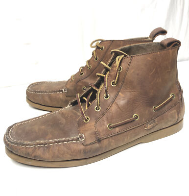Ralph Lauren Barrot Suede Leather Chukka Boots Ankle Shoes Size 12 Distressed