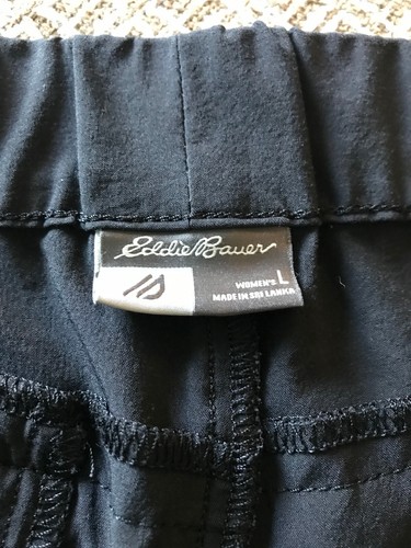 Eddie Bauer Damen schnelltrocknende Pull-On Laufshorts 5" Schrittlänge schwarz L - Bild 5 von 7