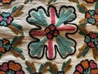 Embroidered Ivory Decorative Pillow With Flowers Vintage 15 x 15” — photo 2
