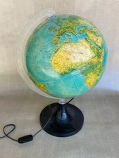 Vintage Rand McNally Illuminated Globe Made in Italy