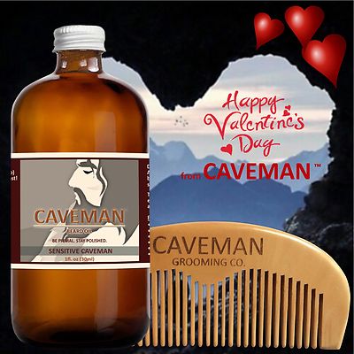 Hand Crafted Caveman  Beard Growth Oil conditioner FREE Wooden Comb Valentine's