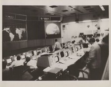 Apollo 16 NASA 1972 Mission Operations Control Room Earth - Original Photo