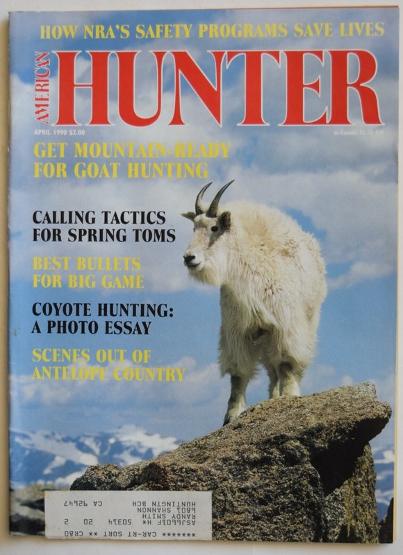 AMERICAN HUNTER MAGAZINE - APRIL 1990 - Goat Hunting