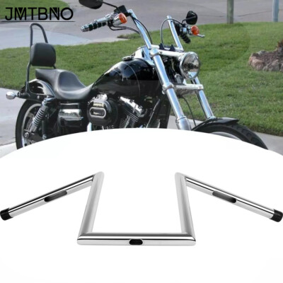 10'' Rise Z-Bar 1'' Ape Hangers Handlebars For Harley Chopper Bobber Custom FLSTSB