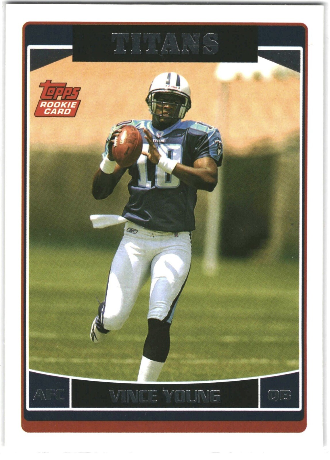 2006 Topps Football Vince Young Rookie Card Tennessee Titans #TEN11