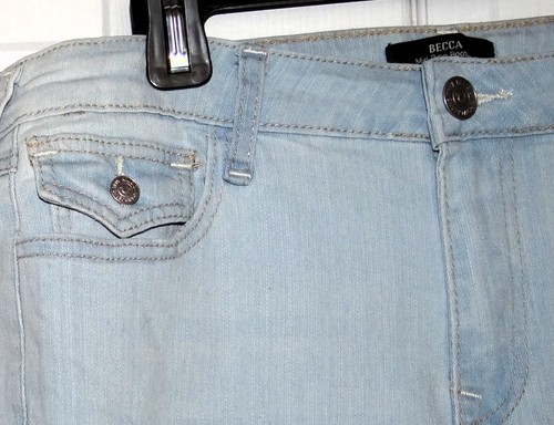 NWT TRUE RELIGION BECCA Mid Rise Boot Cut Women's Light Blue Jeans Sz 31x33 $159 - Picture 4 of 8