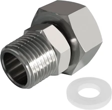 304 Stainless Steel Garden Hose Adapter 3/4"GHT Female to 3/4"NPT Male Water Pip