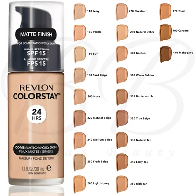 Revlon Colorstay Foundation 24 Stunden mattes Make-up mit PUMPE 30ml *ALLE SCHATTIERUNGEN*