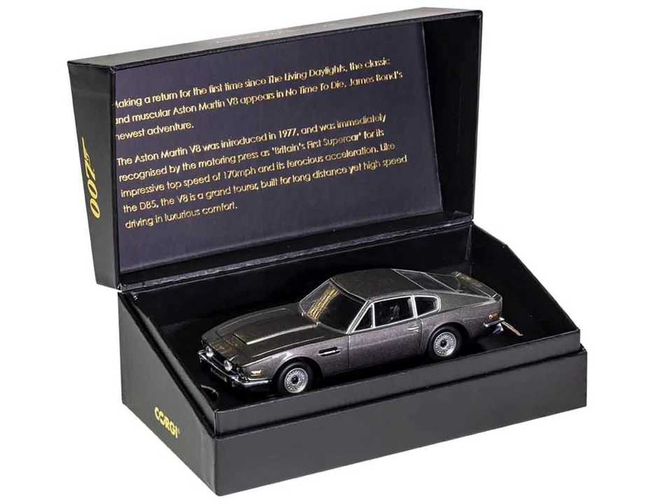 ASTON MARTIN V8 BLACK JAMES BOND "NO TIME TO DIE" 2021 DIECAST BY CORGI CC04805 - Image 3 of 4