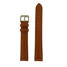 Extra Long Leather Watch Band Tan Padded Mens 18mm or 20mm