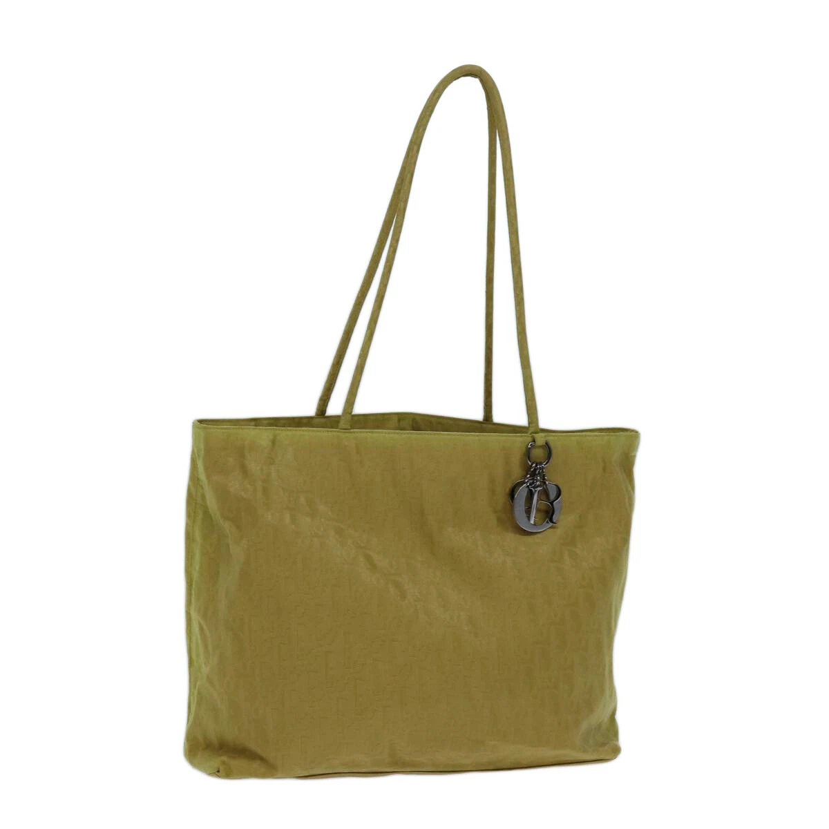 Sac fourre tout Christian Dior Cannage Trotter toile Lady Dior jaune authentique 11844