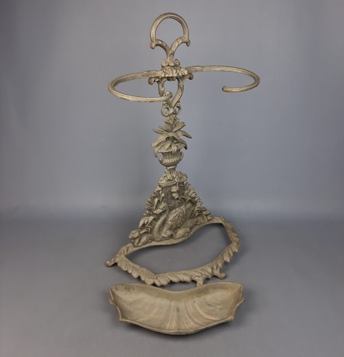 Portaombrelli ottone Art Noveau Manifattura Francese Stile Liberty Vintage 1960 - Foto 8 di 14