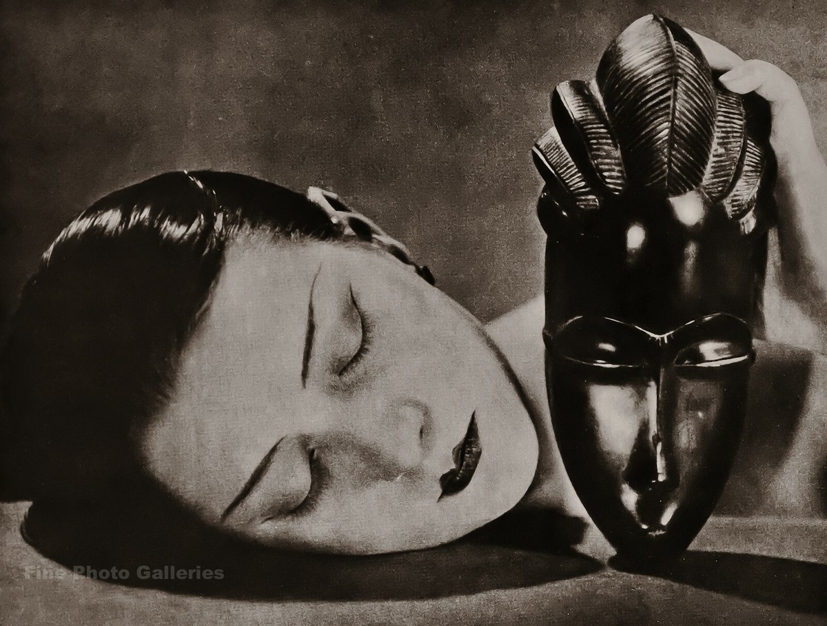 Man Ray Le masque Africain (1923) ポスター 1926/75 Vintage MAN RAY Female Head KIKI African Mask Art Deco
