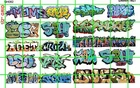 NH082 1/2 Set N SCALE MODERN GRAFFITI TAGGING URBAN CITY BOXCAR DAVE'S DECALS