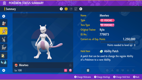 ✨ 6IV MIGHTIEST MARK MEWTWO ✨ POKEMON SCARLET & VIOLET EV'D 🚀 FAST TRADE SV - Picture 2 of 24