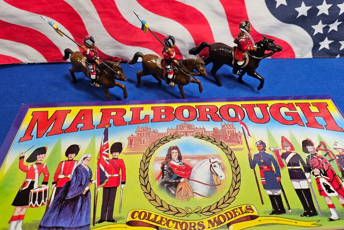 Marlborough Toy Soldiers Alwar Lancers w/ Horses Durbar MIB Set Vintage