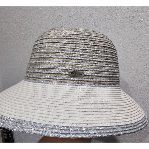 Sun n' Sand UPF 50 Damen-Sonnenhut grau und weiß - Bild 2 von 5