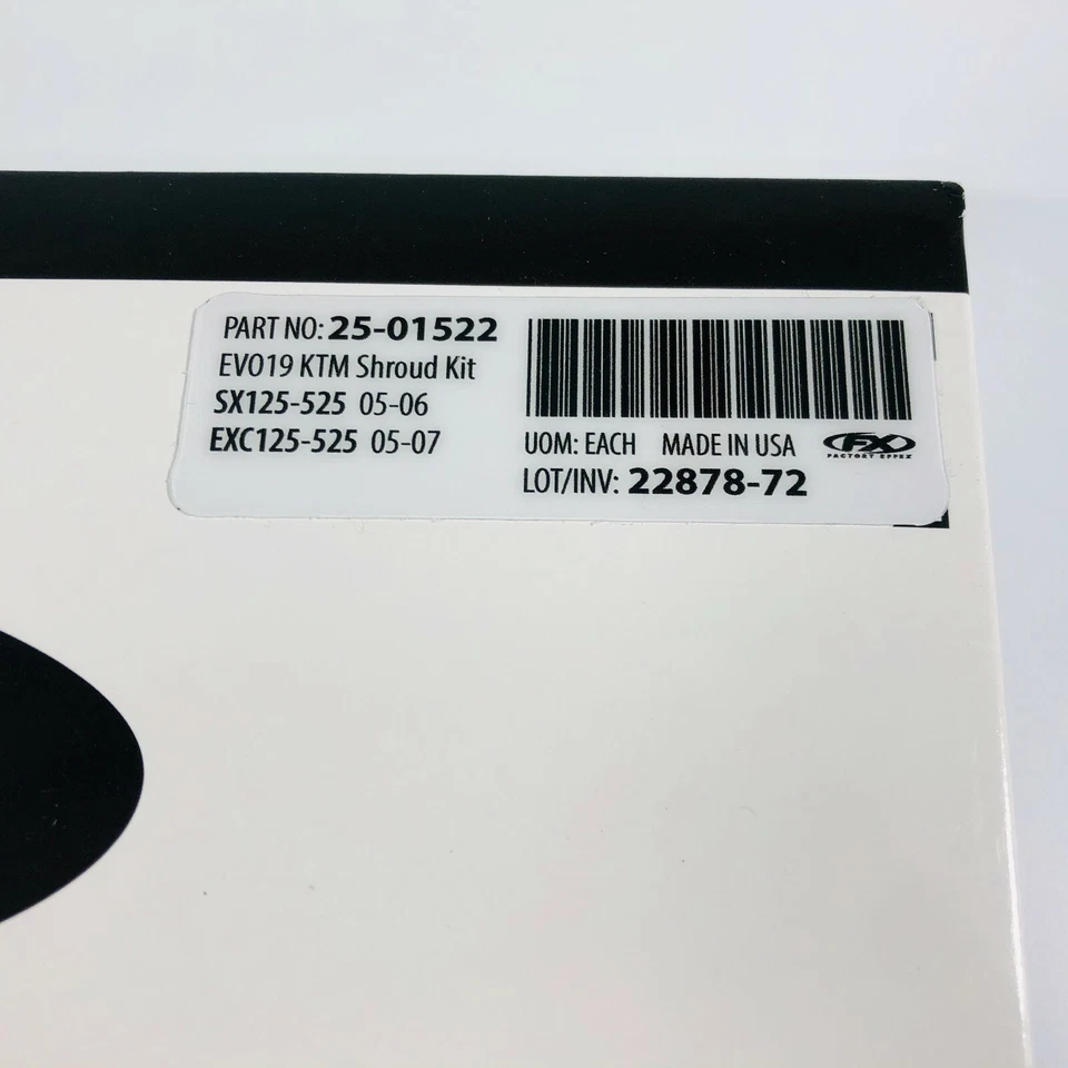 Factory Effex EVO 19 Graphics Shrouds KTM EXC 125 - 525 2005 2006 2007 NEW - Image 2 of 3