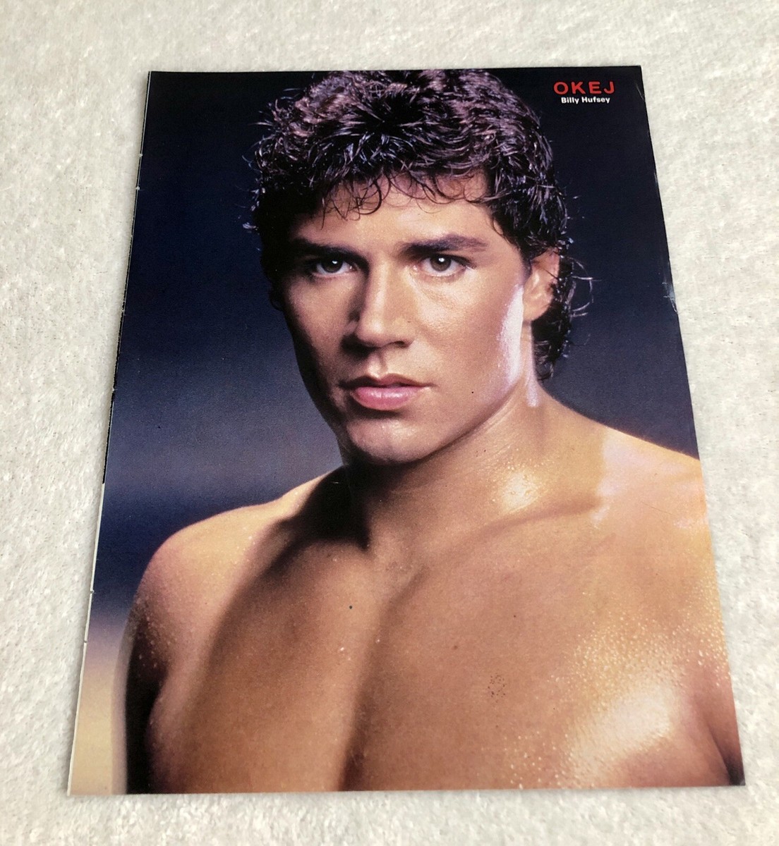 BILLY HUFSEY 1984 FAME Clipping Poster Swedish magazine Okej 1980s