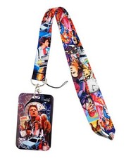 Back To The Future Themed Lanyard w/ ID Holder Keychain