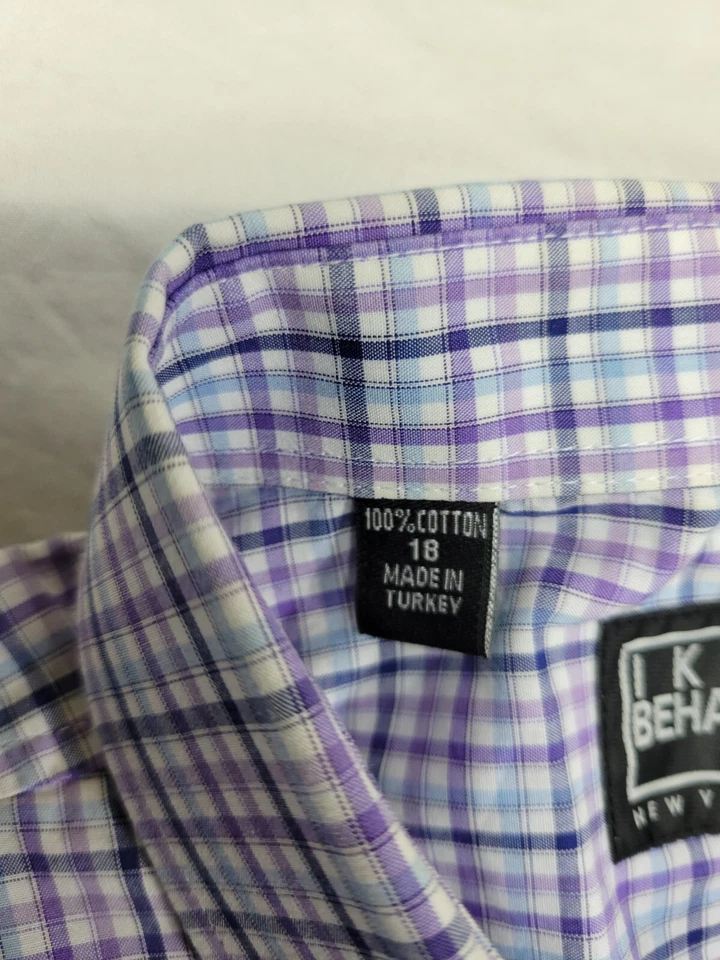 Camisa con botones I K E Behar para niños talla 18 a cuadros Foto 3 de 4