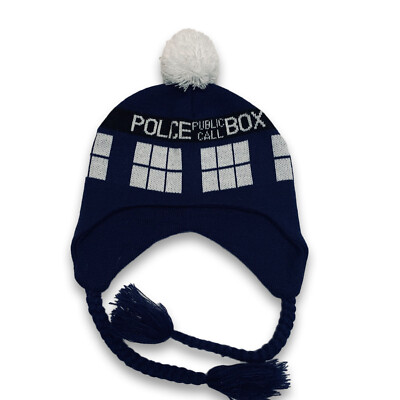 Download Dr. Who Winter/Snow Cap Unisex Police Box Windows Blue | eBay