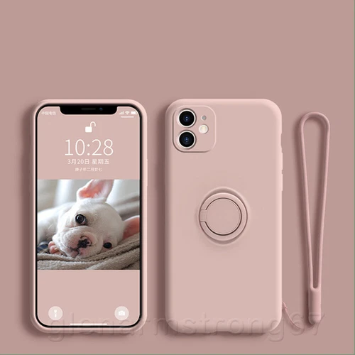 Etui na iPhone 16 15 14 13 Pro Max 12 11 XR XS Silikonowe etui ochronne Ring Cover - Zdjęcie 13 z 28