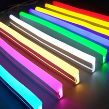 12V LED Silicone Neon Rope Light Strip Waterproof Indoor/Outdoor Xmas Car Decor