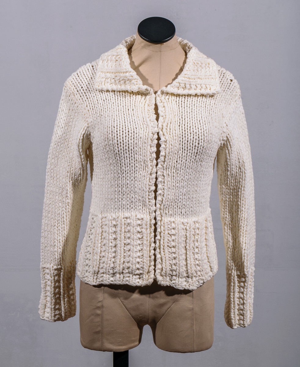 [NOTHING WRITTEN] Hand knitted cardigan (Ivory) ☆送料込☆ Womens Vintage Yarnworks Cardigan Sweater Handknit Ivory