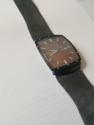 Skagen 396LTMD Titanium Brown/bronze mesh, ultra-thin square case day/date Mens Skagen Titanium Watch With Day Date All Bronze Toned In  main image 2