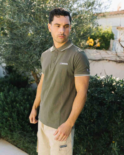 Lambretta Mens Polo Shirt Twin Tipped Lambretta Polo Shirt Sizes M-4XL - Picture 2 of 7