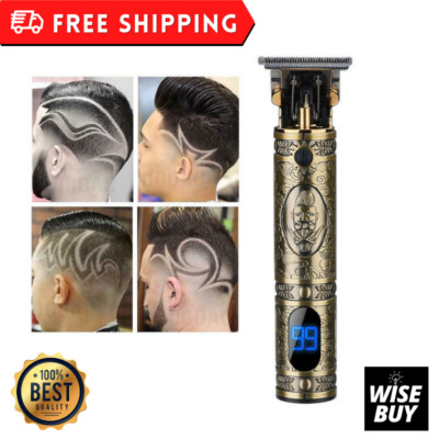 Resuxi T9 Electric Cordless Zero Gapped Trimmer Hair Clipper Razor Lcd 