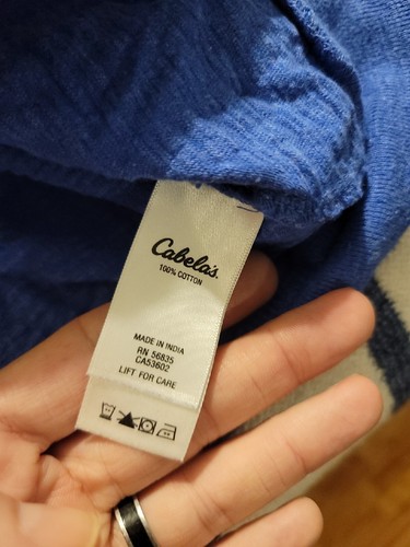 Cabela's Blue Full Zip Women's Hoodie Size M 100% Cotton - Picture 4 of 4