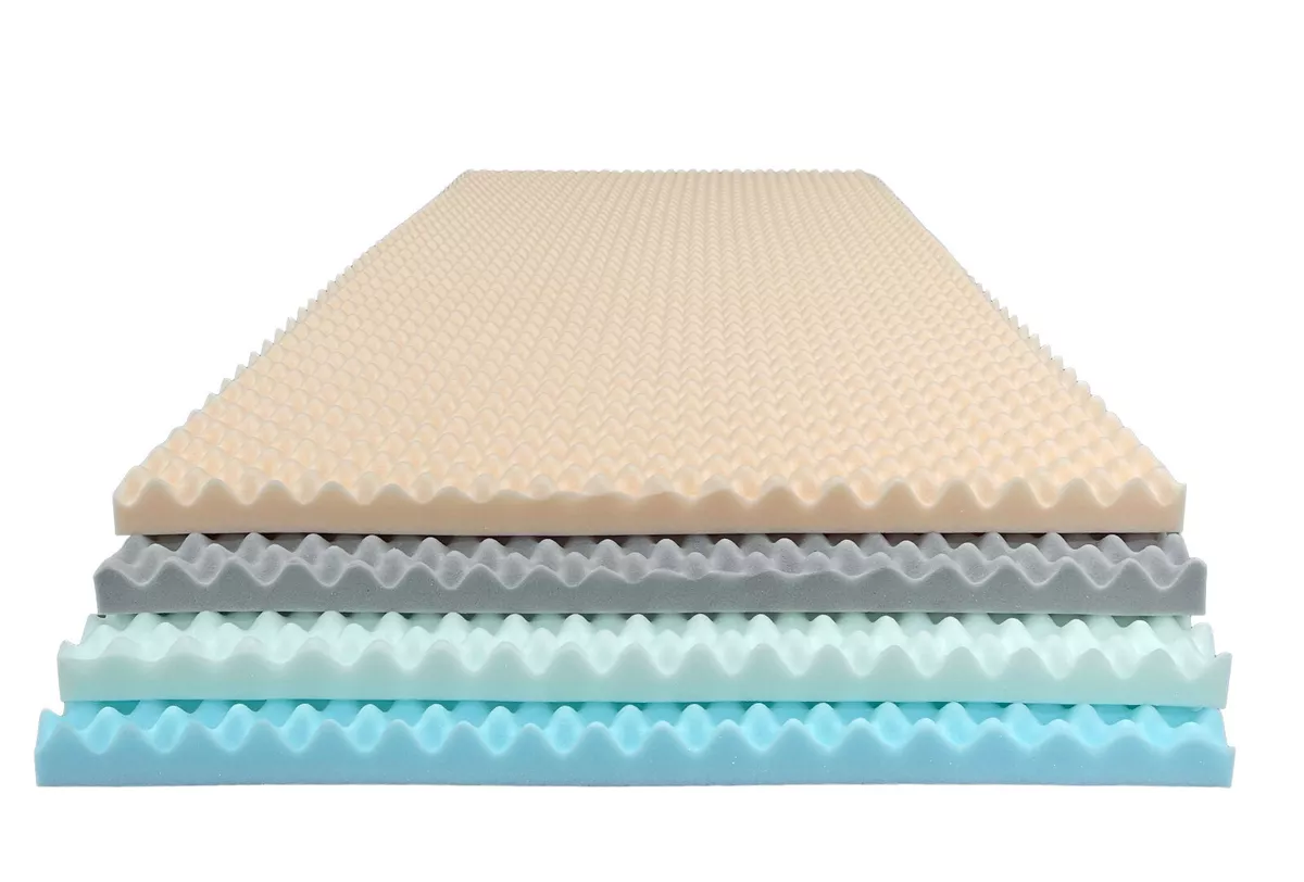 EGG CRATE FOAM MATTRESS TOPPER, OVERLAY, COMFORTER, 2 INCH THICK