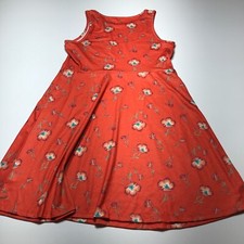 SO Favorite Skater Dress Womens Size 14 Plus Orange Floral Tank Casual Summer