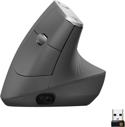 Logitech MX Vertical Advanced Ergonomic Wireless Mouse NO DONGLE! USED