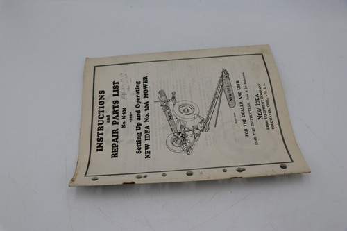 New Idea M-134 Setting Up And Operating No. 30A Mower Manual OEM Good Cond - Picture 2 of 5