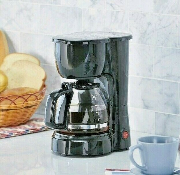 Coffee Maker 5 Cup Home Kitchen Black Americano Machine Removable Filter Basket Photo Related