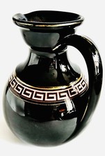 Antique (1870s) Victorian Handcrafted Glazed Jackfield Pottery Jug (7”, 800g)