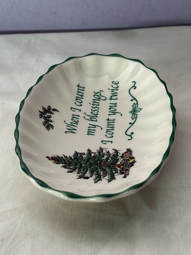 Spode Christmas Tree oval Soap or small nut dish OH9116 - Picture 3 of 4