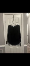 Womens APT 9 - BLACK WITH PARTIAL LACE SLEEVE Top Medium. Nightout causal date