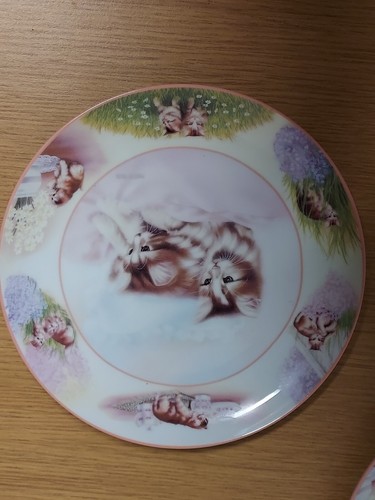 3 Bradford Exchange Paws in Action Series Cat/Kitten Plates by Martin Rien - Picture 2 of 7
