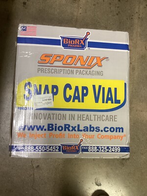 Sponix Biorx Pharma Pharmacy Vials with Snap Cap, Amber 06 Dram