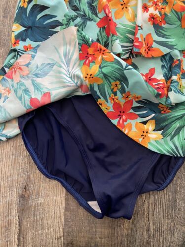 Catalina Badeanzug Schwimmen Schwimmen Einteiler Small 4-6 Neckholder Modest Tropical - Bild 3 von 6