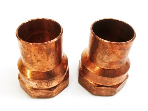 EPC Copper 1-1/4" Female x 1-1/4" Sweat Coupling [Lot of 2] NOS