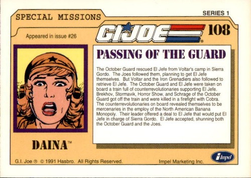 1991 Impel G I Joe Trading Cards Hasbro YOU PICK Complete Your Set - Picture 217 of 401