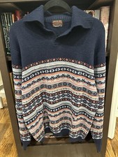 Vintage Fair Isle Collared Sweater Union Made in U.S.A. Men s Sz XL