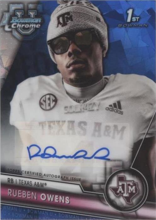 2023 Bowman University Chrome Sapphire Edition Rueben Owens #PA-ROW - 1 of 2