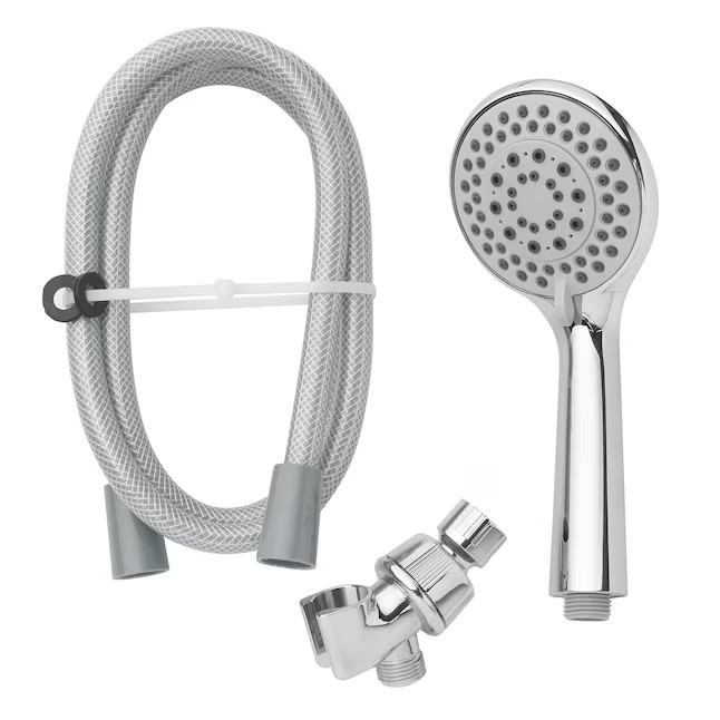 Handheld Shower Head 5 Spray Settings w/ 60" Hose 1.8 GPM Chrome Look